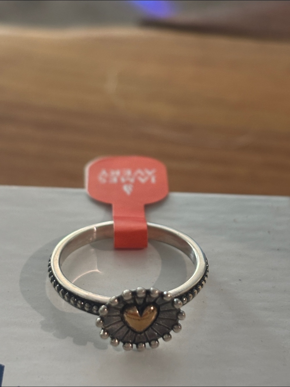 New James Avery retired Radiant Heart ring! Silver and bronze